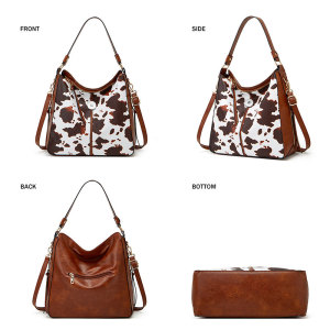 Vintage Leopard Pattern Multi Zipper Bag Tassel Accessories Diagonal Cross Tote Bag Generation fit 20MM Snaps button jewelry wholesale
