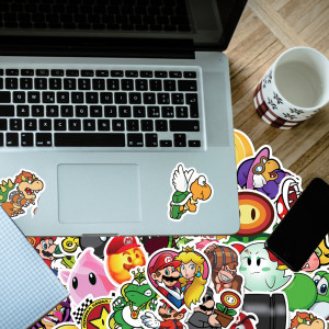 50 Super Mario Graffiti Stickers Laptop Phone Case Water Cup Computer Hand Ledger Waterproof Stickers