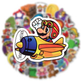 50 Super Mario Graffiti Stickers Laptop Phone Case Water Cup Computer Hand Ledger Waterproof Stickers