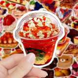 50 delicious cakes, desserts, graffiti stickers, luggage, motorcycle, laptop, waterproof stickers