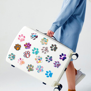 50 cute animal paw graffiti stickers for luggage, laptop, ledger, waterproof stickers