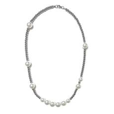 Stainless steel pearl necklace