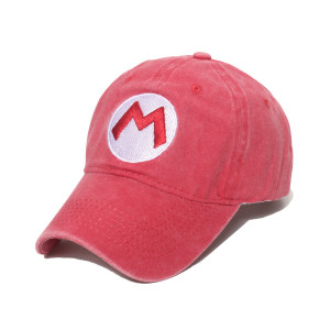 Super Mario Brothers Washed Canvas Hat Sunscreen Visor Hat Duck Tongue Hat baseball cap
