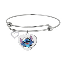 Stainless Steel Adidas Cartoon Anime Mario  bad bunny Harley Adjustable Bracelet