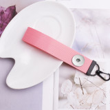13 Colors Personalized Creativity Solid Color Ribbon Keychain Bag Pendant Jewelry Accessories Ribbon Gift fit 20MM Snaps button jewelry wholesale