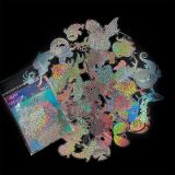 100 pieces of transparent laser stickers for underwater world stickers, PET colorful Guka materials, decorative DIY stickers