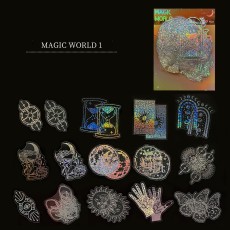 100 laser stickers, magic world PET stickers, magic memoir series, decorative DIY collage for handbags