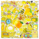 50 color mix and match stickers tape yellow VSCO small fresh insulated cup cartoon children's waterproof stickers