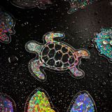 100 pieces of transparent laser stickers for underwater world stickers, PET colorful Guka materials, decorative DIY stickers