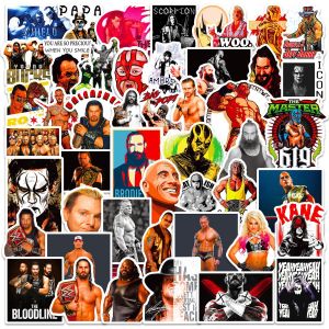 50 WWE Wrestling Stickers Stickers for Professional Wrestling Show Sports Figures in the United States Waterproof Stickers
