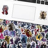 50 Black Fairy Tale Series Dark Wind Stickers Luggage Box Black Creative Personalized Body Sticker Waterproof Sticker