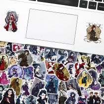 50 Black Fairy Tale Series Dark Wind Stickers Luggage Box Black Creative Personalized Body Sticker Waterproof Sticker
