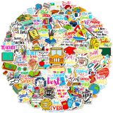 100 pieces of Teachers'Day personalized creative body water cup Teachers' Day graffiti waterproof stickers