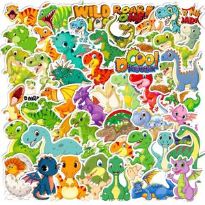 50 cartoon dinosaur stickers, children's stickers, water cups, skateboards, waterproof children's toys, graffiti, waterproof stickers