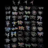 100 transparent laser stickers for girls' worries, PET stickers, DIY handbags, phone cases, decorative laser stickers