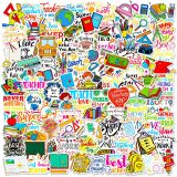 100 pieces of Teachers'Day personalized creative body water cup Teachers' Day graffiti waterproof stickers