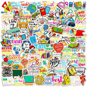 100 pieces of Teachers'Day personalized creative body water cup Teachers' Day graffiti waterproof stickers
