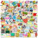 100 pieces of Teachers'Day personalized creative body water cup Teachers' Day graffiti waterproof stickers