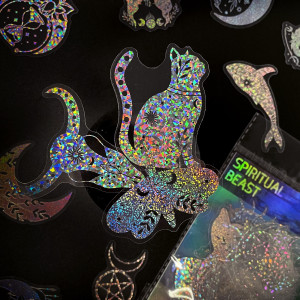 100 laser stickers, Magic World, Inspect for Bikers Motorcycle Car Laser Stickers
