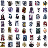 50 Black Fairy Tale Series Dark Wind Stickers Luggage Box Black Creative Personalized Body Sticker Waterproof Sticker