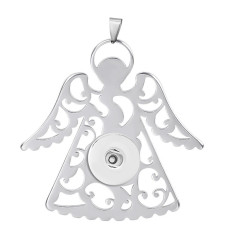 （Delivery time of 7 days） 3 styles Stainless steel angel hollow Pendant fit 20MM Snaps button jewelry wholesale