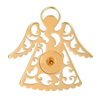 （Delivery time of 7 days） 3 styles Stainless steel angel hollow Pendant fit 20MM Snaps button jewelry wholesale