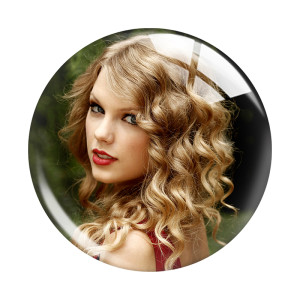 20MM Taylor Swift Print glass snap button charms