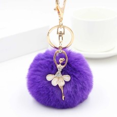 Fur Angel Hair Ball Keychain Bag Pendant Imitation Otter Rabbit Hair DIY Hair Ball Keychain Accessories