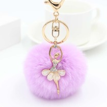 Fur Angel Hair Ball Keychain Bag Pendant Imitation Otter Rabbit Hair DIY Hair Ball Keychain Accessories