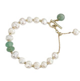 Baroque Irregular Imitation Pearl Safety Buckle Bracelet