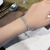 Super Flash Light Luxury Full Diamond Zircon Pullable Adjustable Bracelet