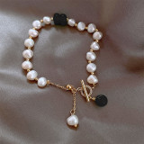 Baroque Irregular Imitation Pearl Safety Buckle Bracelet
