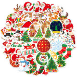 50 Christmas waterproof stickers, holiday party gifts, decorative waterproof stickers
