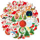 50 Christmas waterproof stickers, holiday party gifts, decorative waterproof stickers