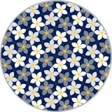 20MM Pattern Daisy Star  Snowflake Christmas Print glass snap button charms