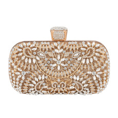 Dinner bag, handbag, diamond inlaid dress, evening dress, women's bag
