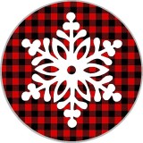 20MM Pattern Daisy Star  Snowflake Christmas Print glass snap button charms