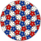 20MM Pattern Daisy Star  Snowflake Christmas Print glass snap button charms