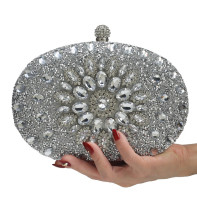 Dinner bag, handbag, diamond inlaid dress, evening dress, women's bag