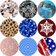 20MM Pattern Daisy Star  Snowflake Christmas Print glass snap button charms