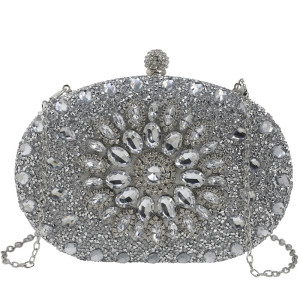 Dinner bag, handbag, diamond inlaid dress, evening dress, women's bag