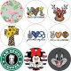 20MM Cartoon anime Daisy Christmas Love Faith Print glass snap button charms