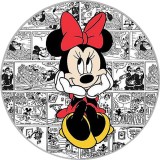 20MM Cartoon anime Daisy Christmas Love Faith Print glass snap button charms