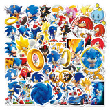 50 Hedgehog Sonic Cartoon Graffiti Waterproof Trolley Case Laptop Water Cup Stickers