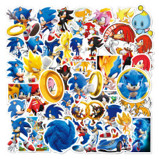 50 Hedgehog Sonic Cartoon Graffiti Waterproof Trolley Case Laptop Water Cup Stickers