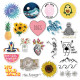 56 pieces of non repeating cartoon landscape animal graffiti pull rod luggage with water cup waterproof sticker