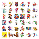 100 Mario cartoon graffiti stickers Mary personality trolley case water cup computer waterproof stickers