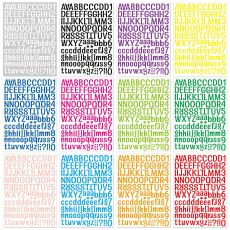 Colorful English alphabet number combination diy sticker Water cup computer decoration waterproof sticker