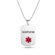 Red logo diamonds TYPE 1DIABETES necklace stainless steel pendant logo snake stick pendant