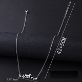 Horse electrocardiogram stainless steel necklace